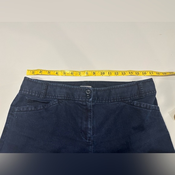 J Jill Straight-Leg Flat front Dark Denim Pants Size 10 - Picture 4 of 5